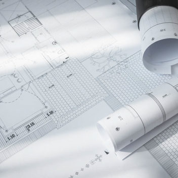 Construction plans of architectural project . Construction plans of architectural project